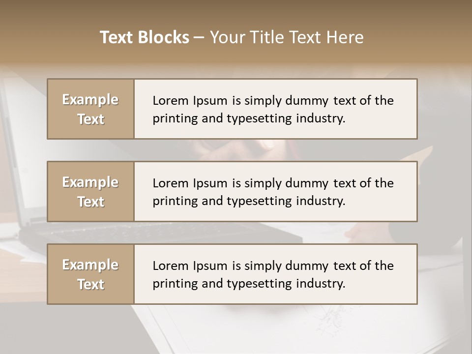 Two People Shaking Hands Over A Laptop Computer PowerPoint Template