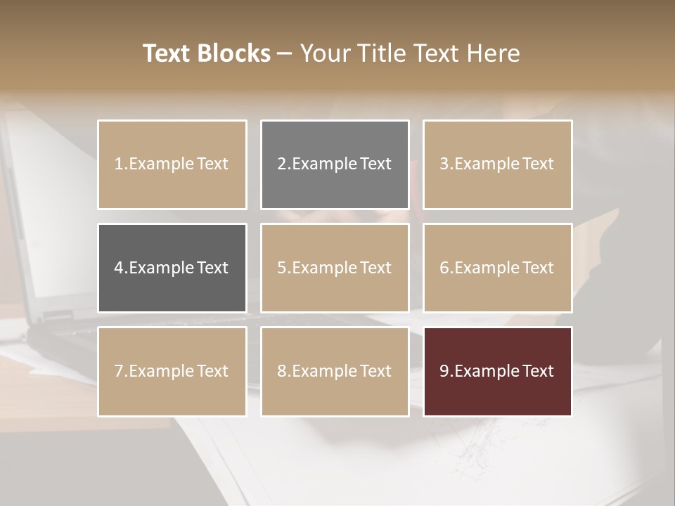 Two People Shaking Hands Over A Laptop Computer PowerPoint Template