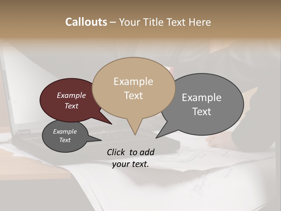 Two People Shaking Hands Over A Laptop Computer PowerPoint Template