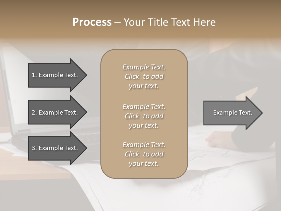 Two People Shaking Hands Over A Laptop Computer PowerPoint Template