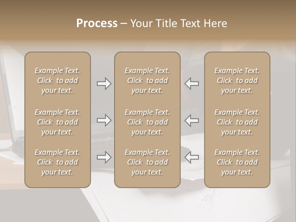 Two People Shaking Hands Over A Laptop Computer PowerPoint Template