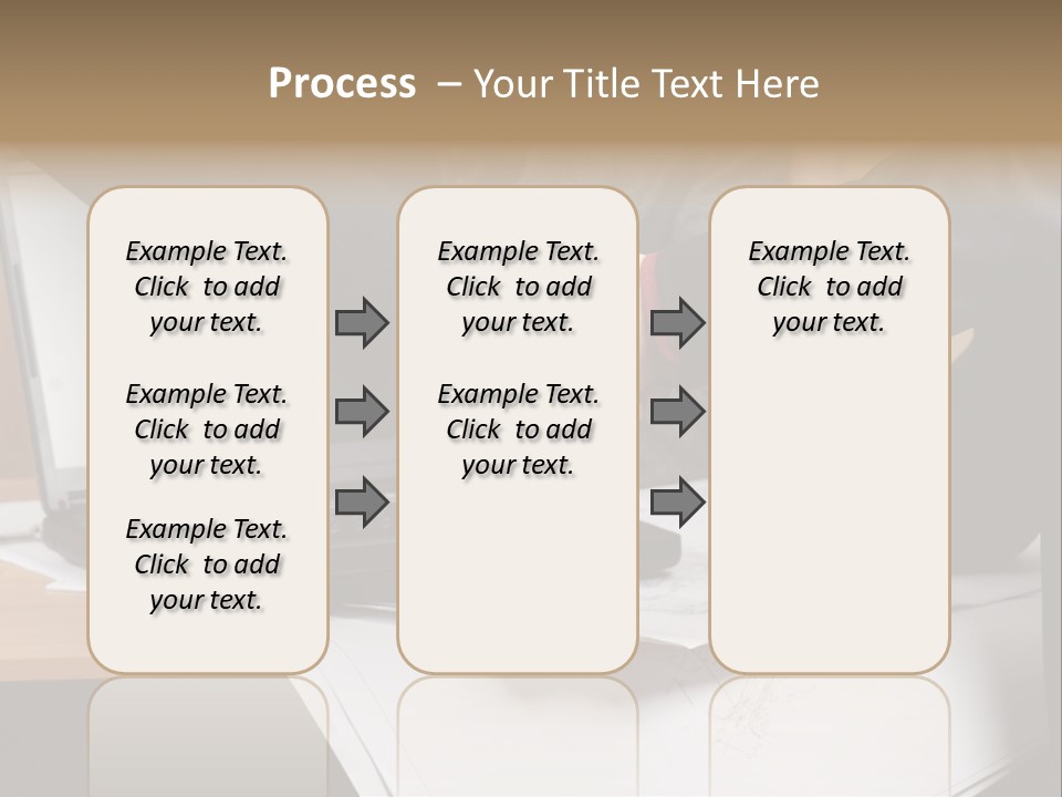 Two People Shaking Hands Over A Laptop Computer PowerPoint Template
