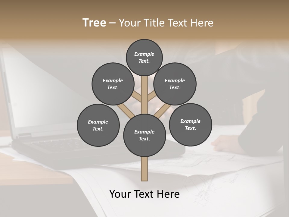 Two People Shaking Hands Over A Laptop Computer PowerPoint Template