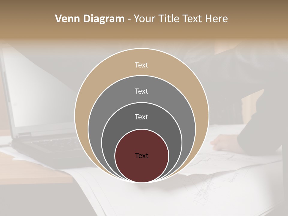 Two People Shaking Hands Over A Laptop Computer PowerPoint Template