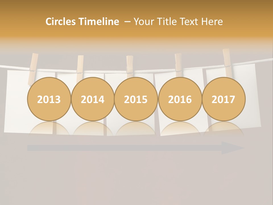 Five White Slip Of Paper Attach To Rope Clothes Peg On Red PowerPoint Template