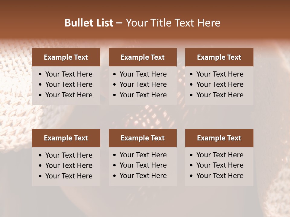 Pretty Young Lady With Large Hat At Sunny Day PowerPoint Template