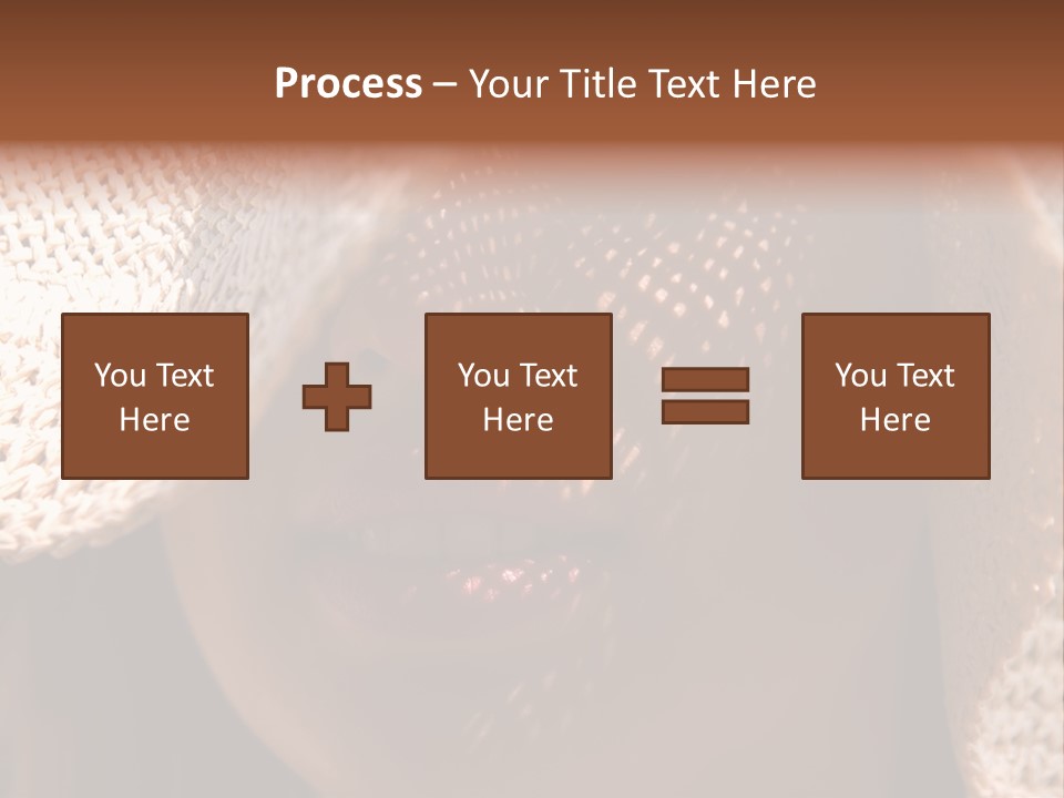 Pretty Young Lady With Large Hat At Sunny Day PowerPoint Template
