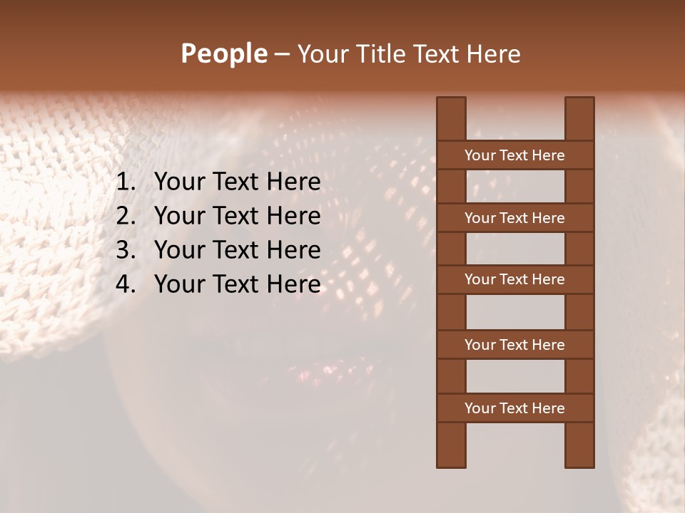 Pretty Young Lady With Large Hat At Sunny Day PowerPoint Template