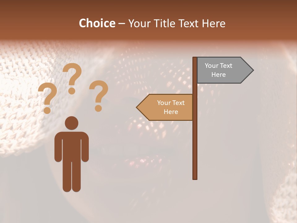 Pretty Young Lady With Large Hat At Sunny Day PowerPoint Template