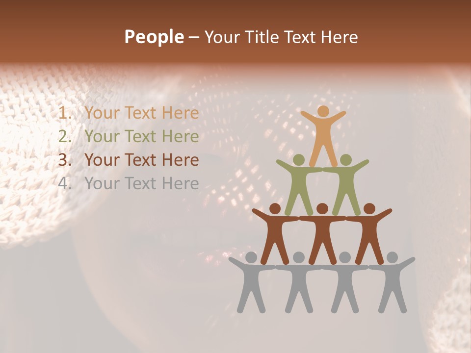 Pretty Young Lady With Large Hat At Sunny Day PowerPoint Template