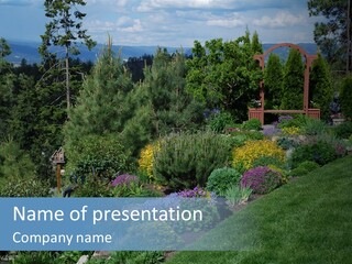 Arbor In The Garden PowerPoint Template