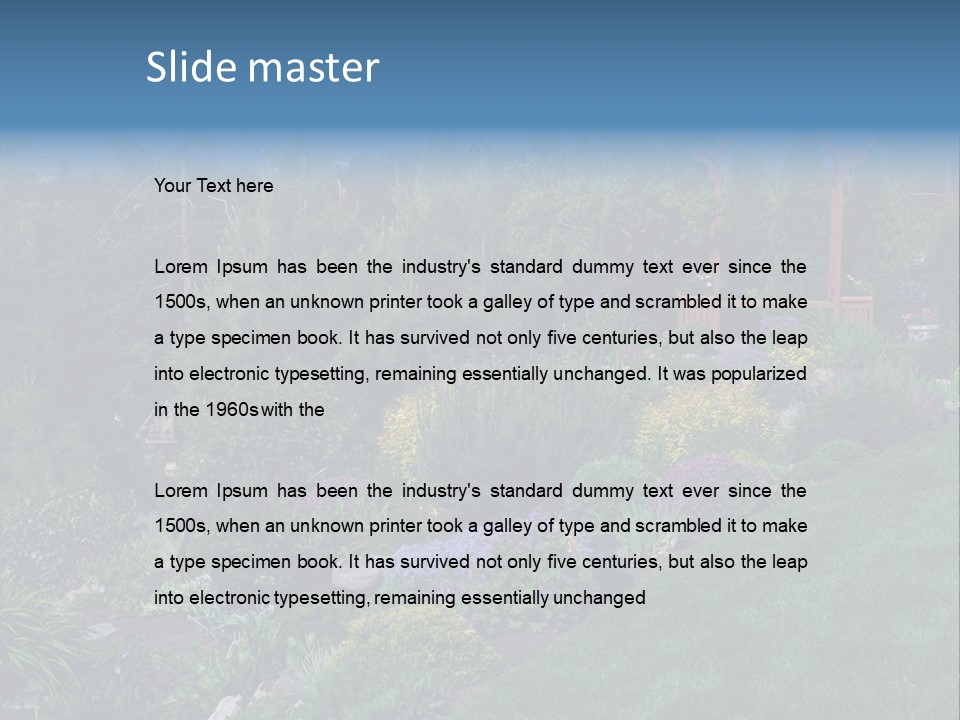 Arbor In The Garden PowerPoint Template