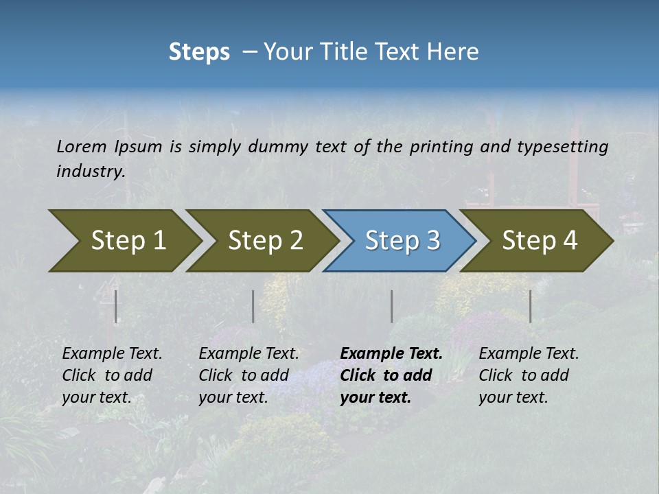 Arbor In The Garden PowerPoint Template