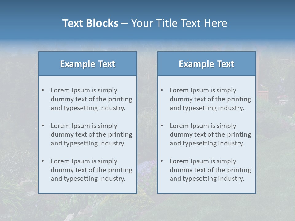 Arbor In The Garden PowerPoint Template
