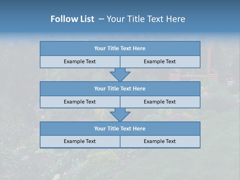 Arbor In The Garden PowerPoint Template