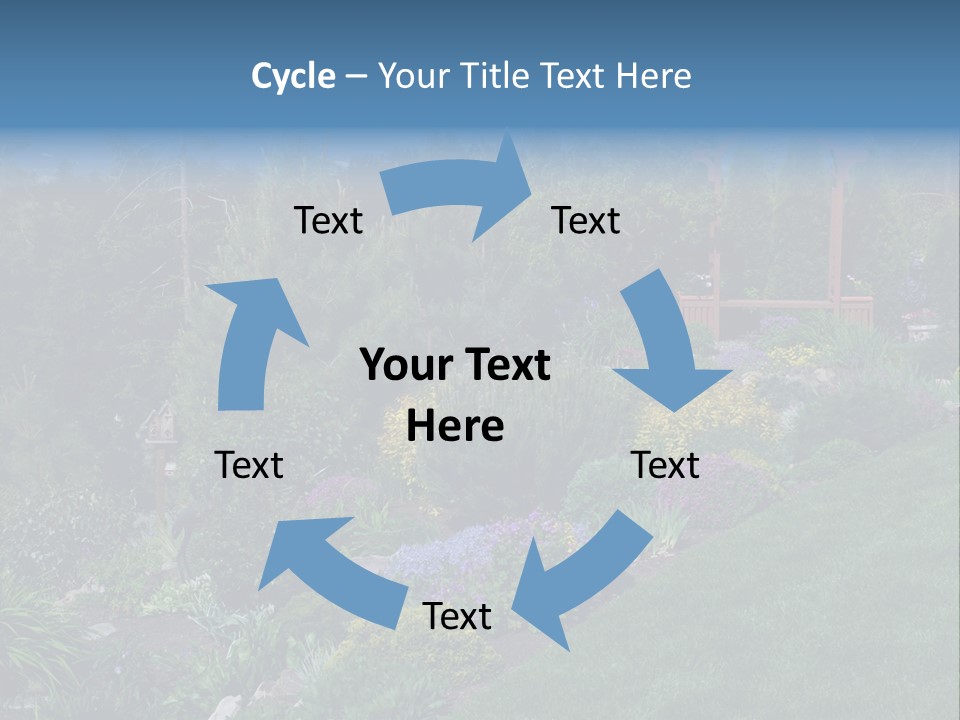 Arbor In The Garden PowerPoint Template