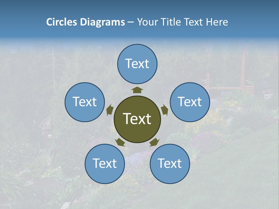 Arbor In The Garden PowerPoint Template