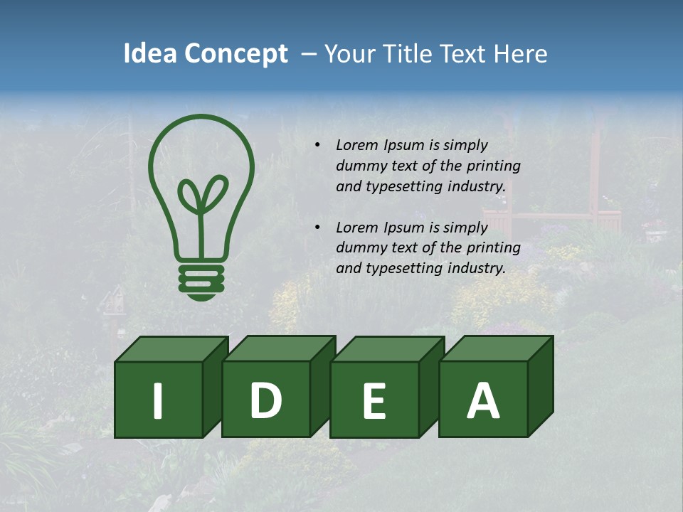 Arbor In The Garden PowerPoint Template