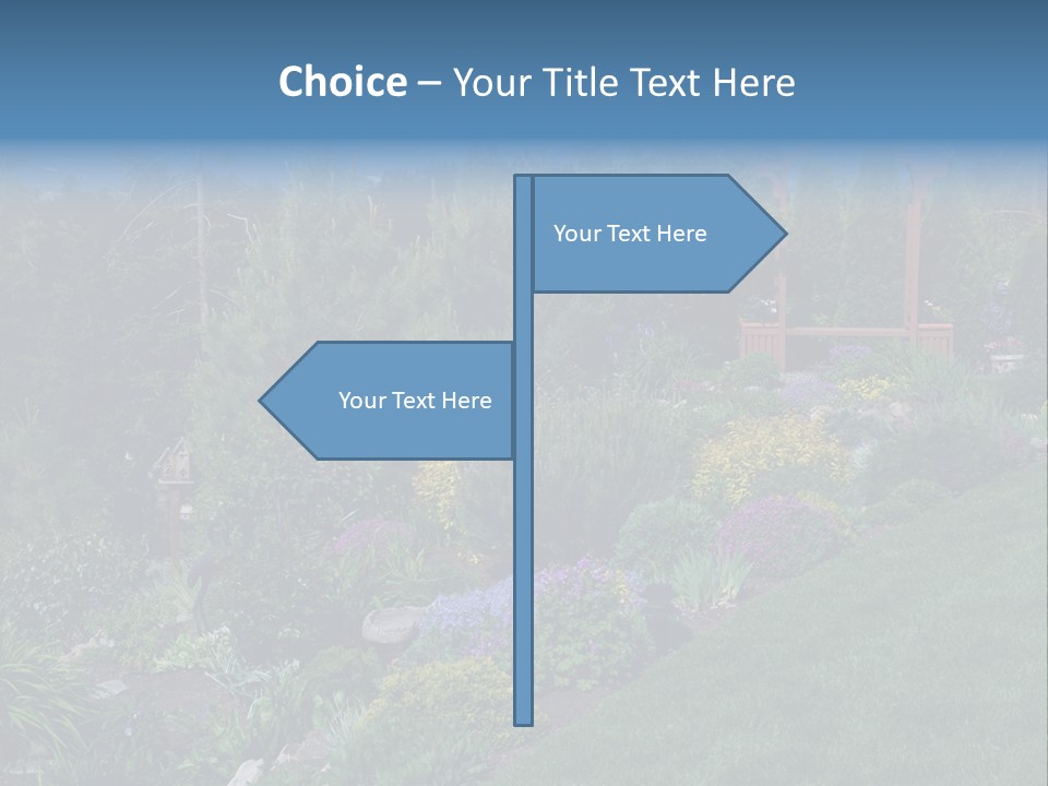 Arbor In The Garden PowerPoint Template