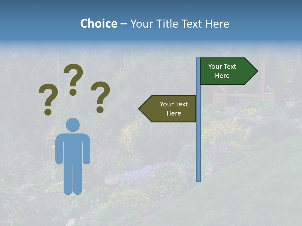 Arbor In The Garden PowerPoint Template