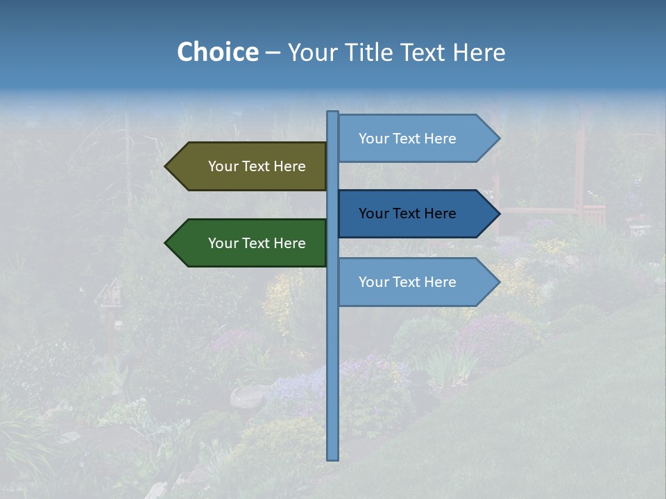 Arbor In The Garden PowerPoint Template