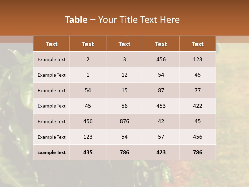 Coffee Plants, Hawaii PowerPoint Template