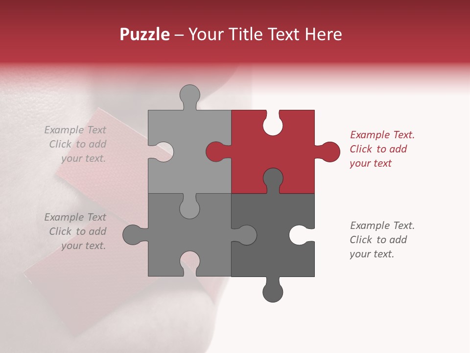 Censored Woman With Red Tape On Mouth. Colorkey, Face Toned. Isolated On White. PowerPoint Template