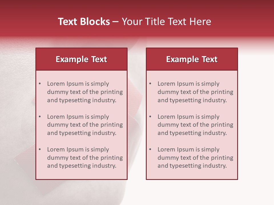 Censored Woman With Red Tape On Mouth. Colorkey, Face Toned. Isolated On White. PowerPoint Template