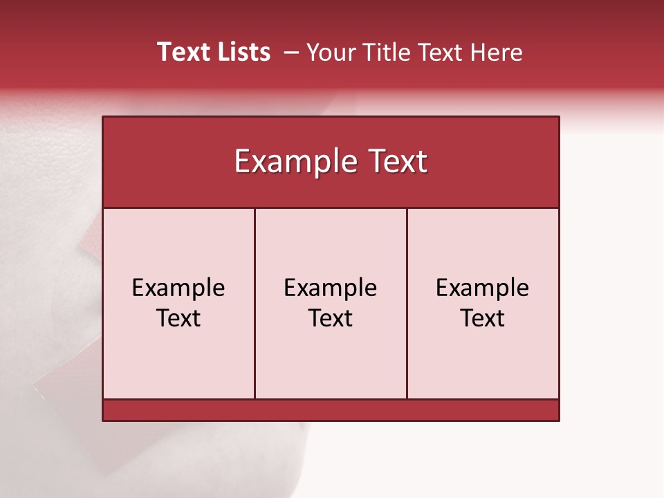 Censored Woman With Red Tape On Mouth. Colorkey, Face Toned. Isolated On White. PowerPoint Template