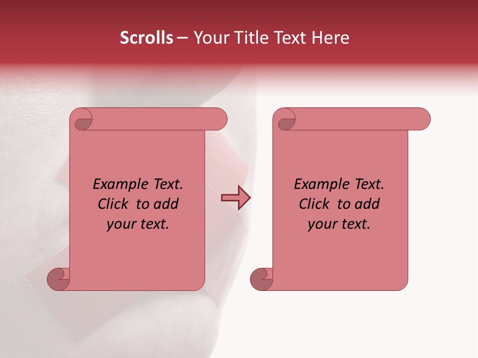 Censored Woman With Red Tape On Mouth. Colorkey, Face Toned. Isolated On White. PowerPoint Template