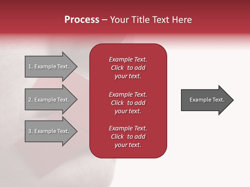 Censored Woman With Red Tape On Mouth. Colorkey, Face Toned. Isolated On White. PowerPoint Template