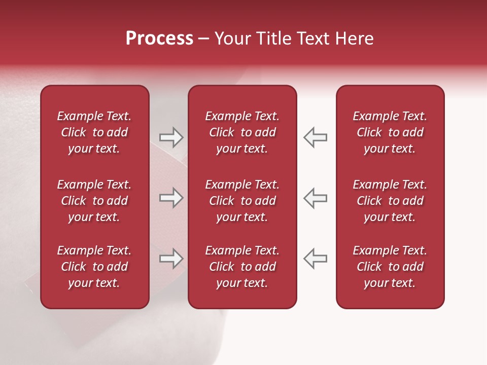 Censored Woman With Red Tape On Mouth. Colorkey, Face Toned. Isolated On White. PowerPoint Template