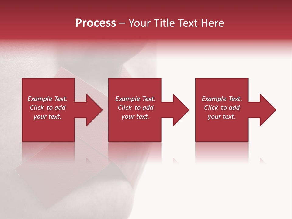 Censored Woman With Red Tape On Mouth. Colorkey, Face Toned. Isolated On White. PowerPoint Template