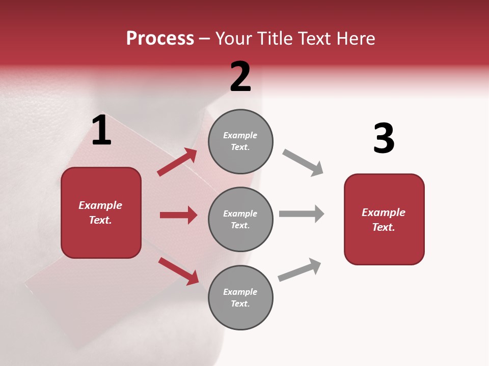 Censored Woman With Red Tape On Mouth. Colorkey, Face Toned. Isolated On White. PowerPoint Template