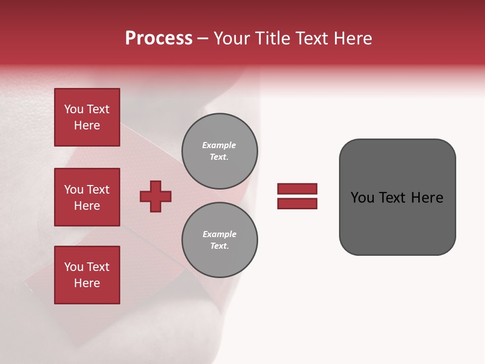 Censored Woman With Red Tape On Mouth. Colorkey, Face Toned. Isolated On White. PowerPoint Template