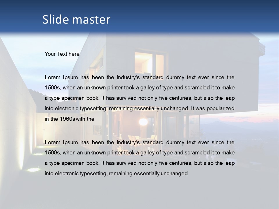 Modern House In Switzerland PowerPoint Template