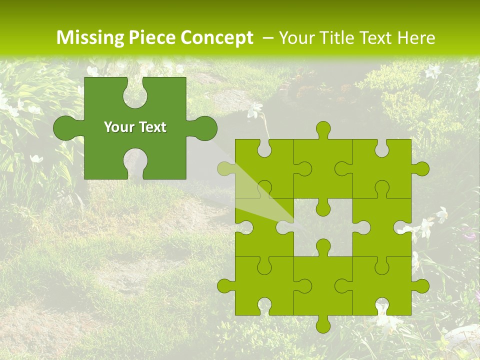 Track In Beautiful Garden Among Flowers And Sculptures - Sunset Light. Shot In Ukraine. PowerPoint Template