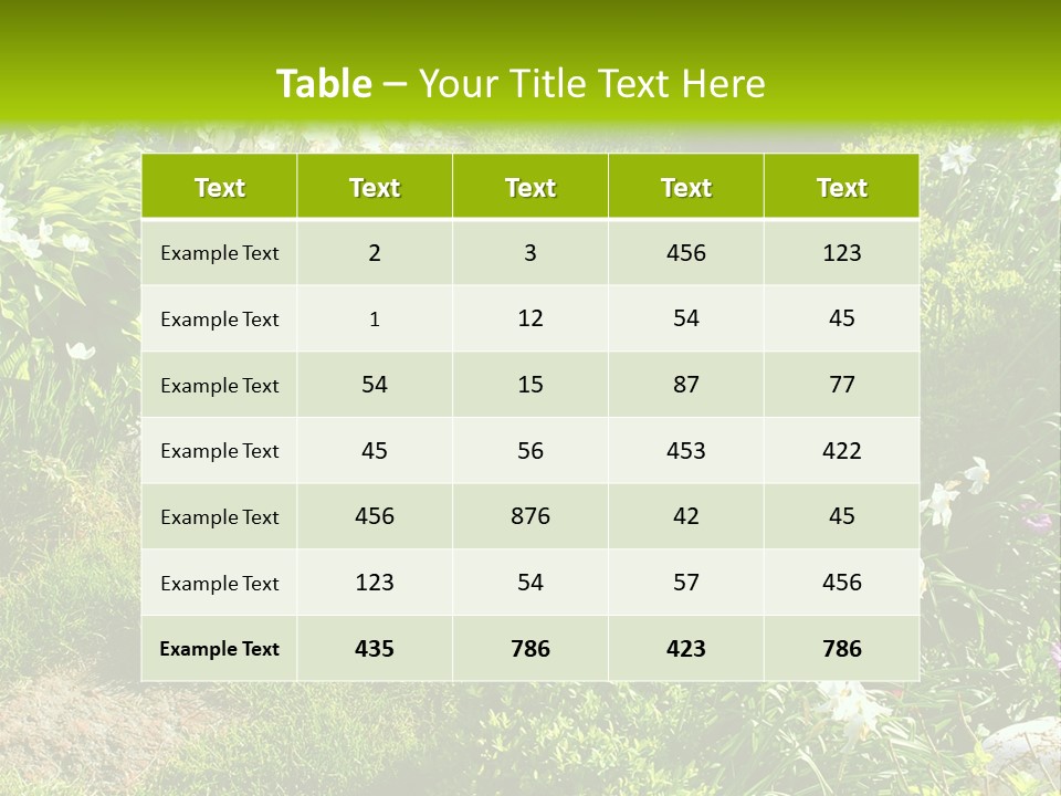 Track In Beautiful Garden Among Flowers And Sculptures - Sunset Light. Shot In Ukraine. PowerPoint Template