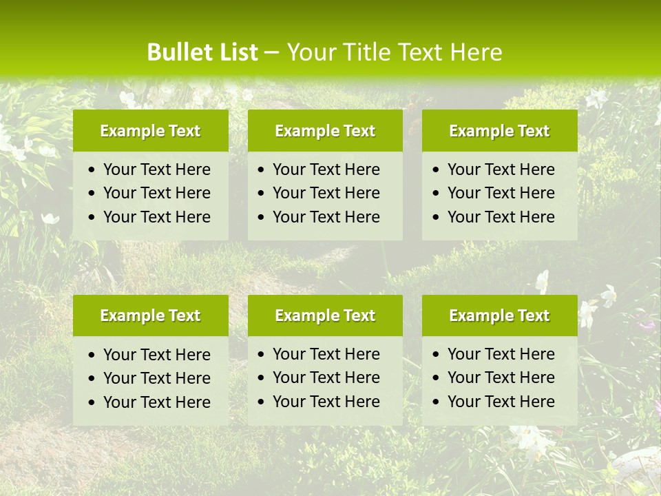 Track In Beautiful Garden Among Flowers And Sculptures - Sunset Light. Shot In Ukraine. PowerPoint Template