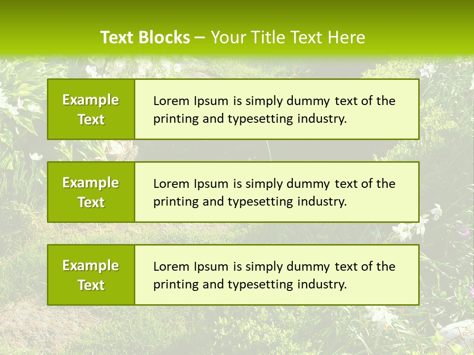 Track In Beautiful Garden Among Flowers And Sculptures - Sunset Light. Shot In Ukraine. PowerPoint Template