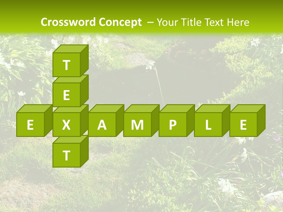 Track In Beautiful Garden Among Flowers And Sculptures - Sunset Light. Shot In Ukraine. PowerPoint Template