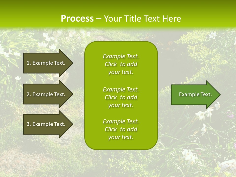 Track In Beautiful Garden Among Flowers And Sculptures - Sunset Light. Shot In Ukraine. PowerPoint Template