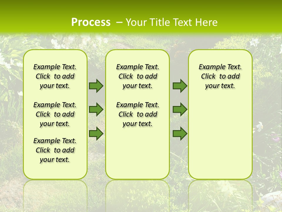 Track In Beautiful Garden Among Flowers And Sculptures - Sunset Light. Shot In Ukraine. PowerPoint Template