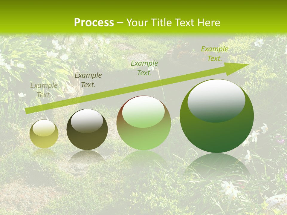 Track In Beautiful Garden Among Flowers And Sculptures - Sunset Light. Shot In Ukraine. PowerPoint Template