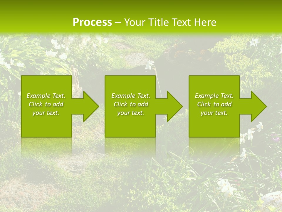 Track In Beautiful Garden Among Flowers And Sculptures - Sunset Light. Shot In Ukraine. PowerPoint Template