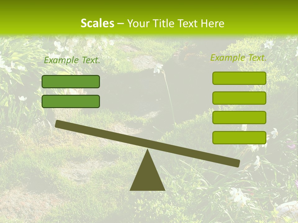 Track In Beautiful Garden Among Flowers And Sculptures - Sunset Light. Shot In Ukraine. PowerPoint Template