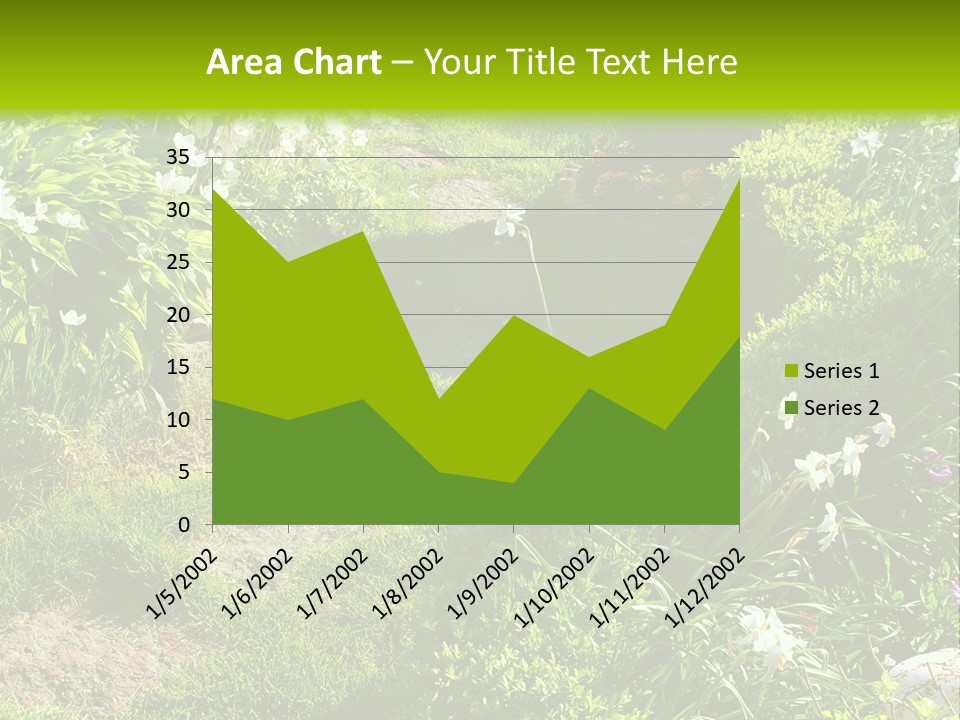 Track In Beautiful Garden Among Flowers And Sculptures - Sunset Light. Shot In Ukraine. PowerPoint Template