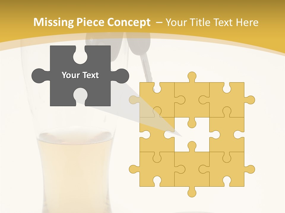 Drunk Driving Concept - Beer, Keys And Handcuffs PowerPoint Template