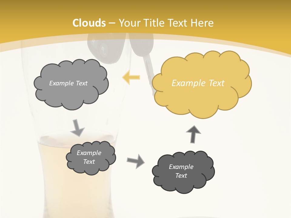 Drunk Driving Concept - Beer, Keys And Handcuffs PowerPoint Template