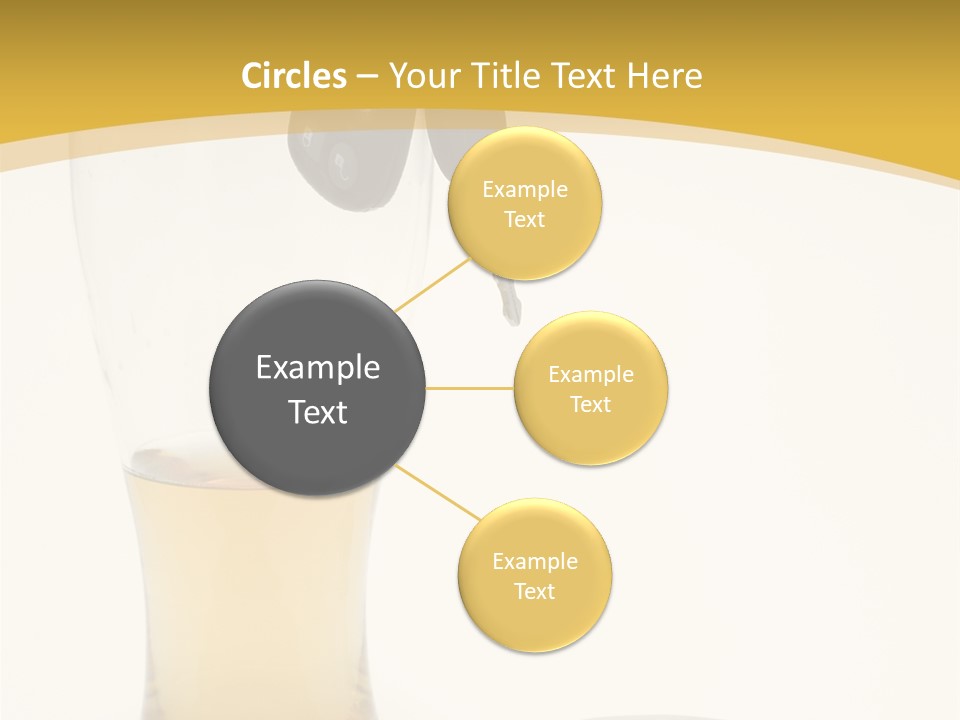 Drunk Driving Concept - Beer, Keys And Handcuffs PowerPoint Template